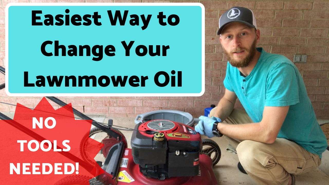 Lawn mower Oil Change - Easiest Method Using NO TOOLS - Gander Flight